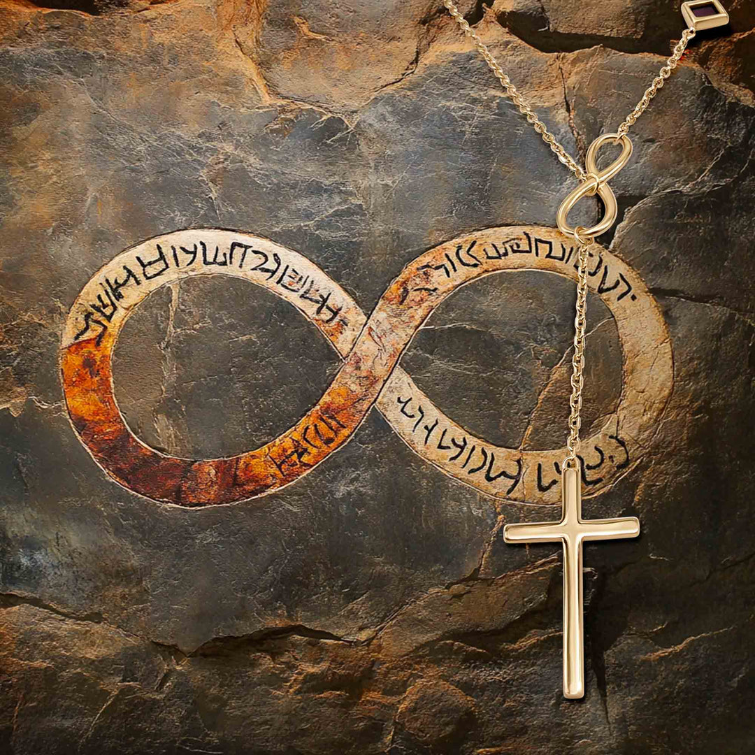 Unique Infinity Cross Necklace With Miniature Bible - My Nano Jewelry