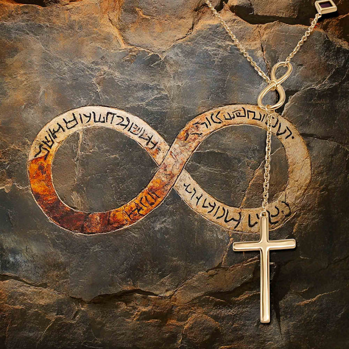 Unique Infinity Cross Necklace With Miniature Bible - My Nano Jewelry