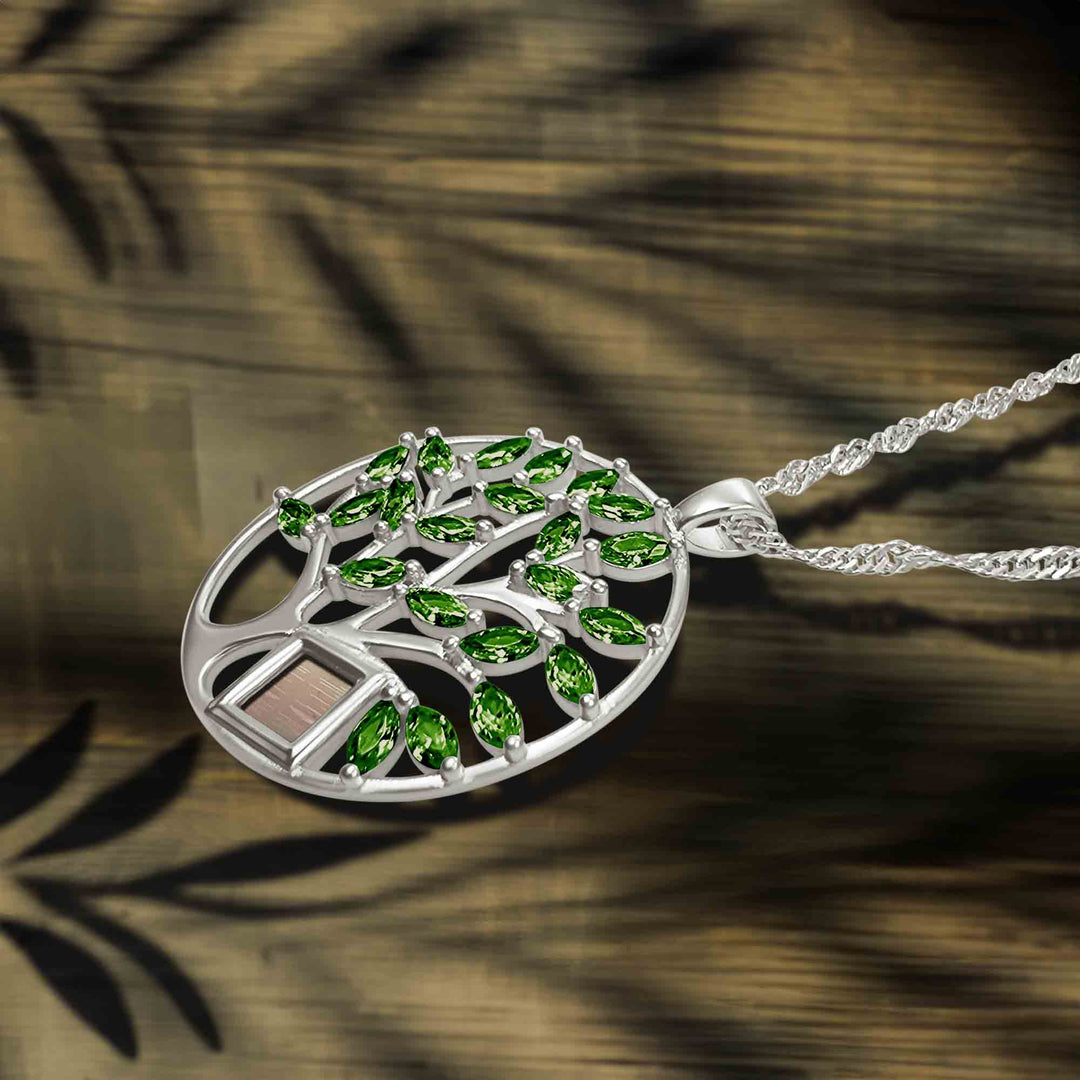 Silver Biblical Pendant | Tree Of Life Ith The Nano Bible - My Nano Jewelry