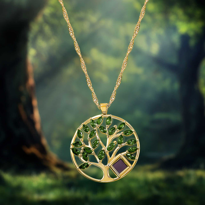 Necklaces With Biblical Verses | Tree Of Life Ith The Nano Bible - My Nano Jewelry