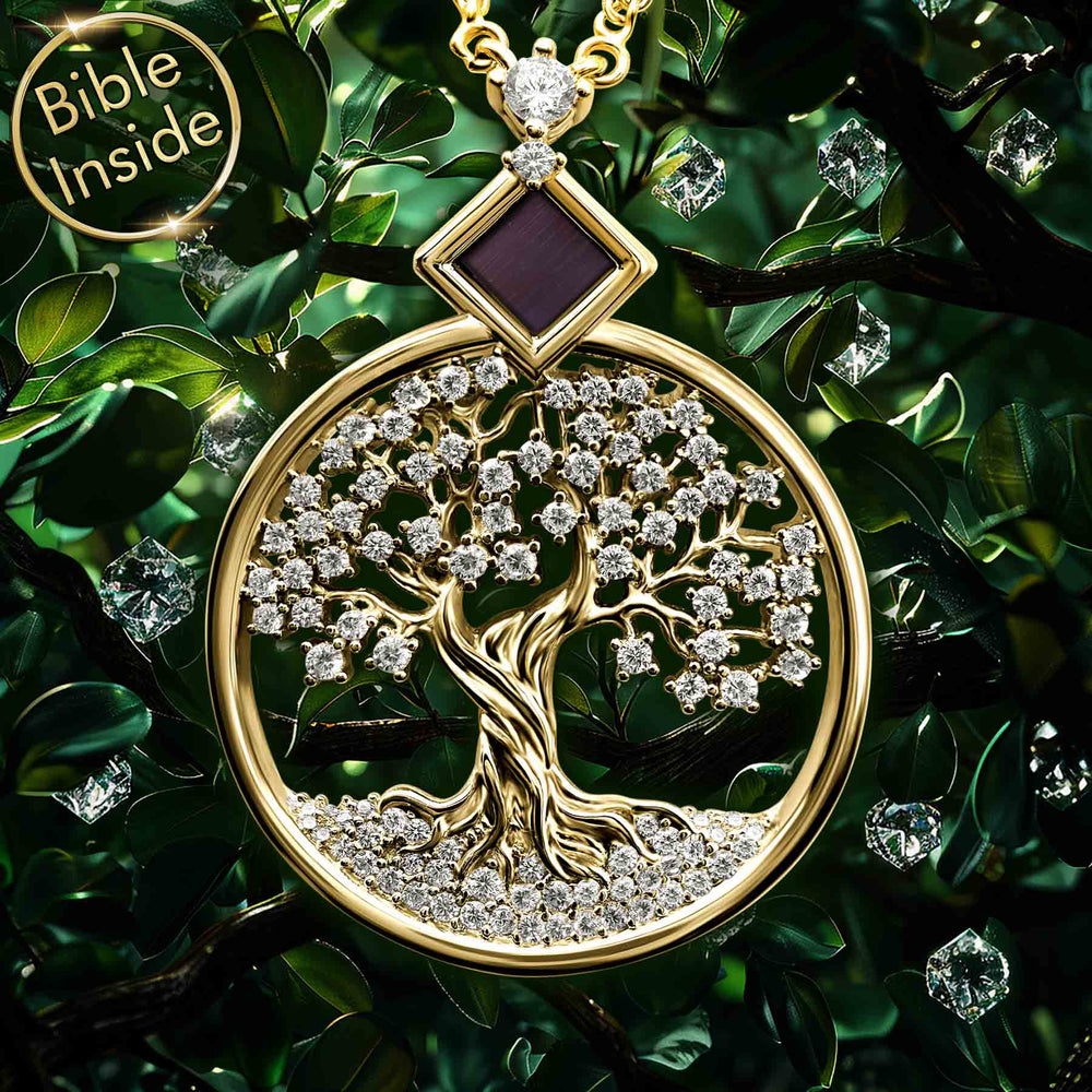 Life Of Tree Necklace - The Complete New Testament Engraved - My Nano Jewelry
