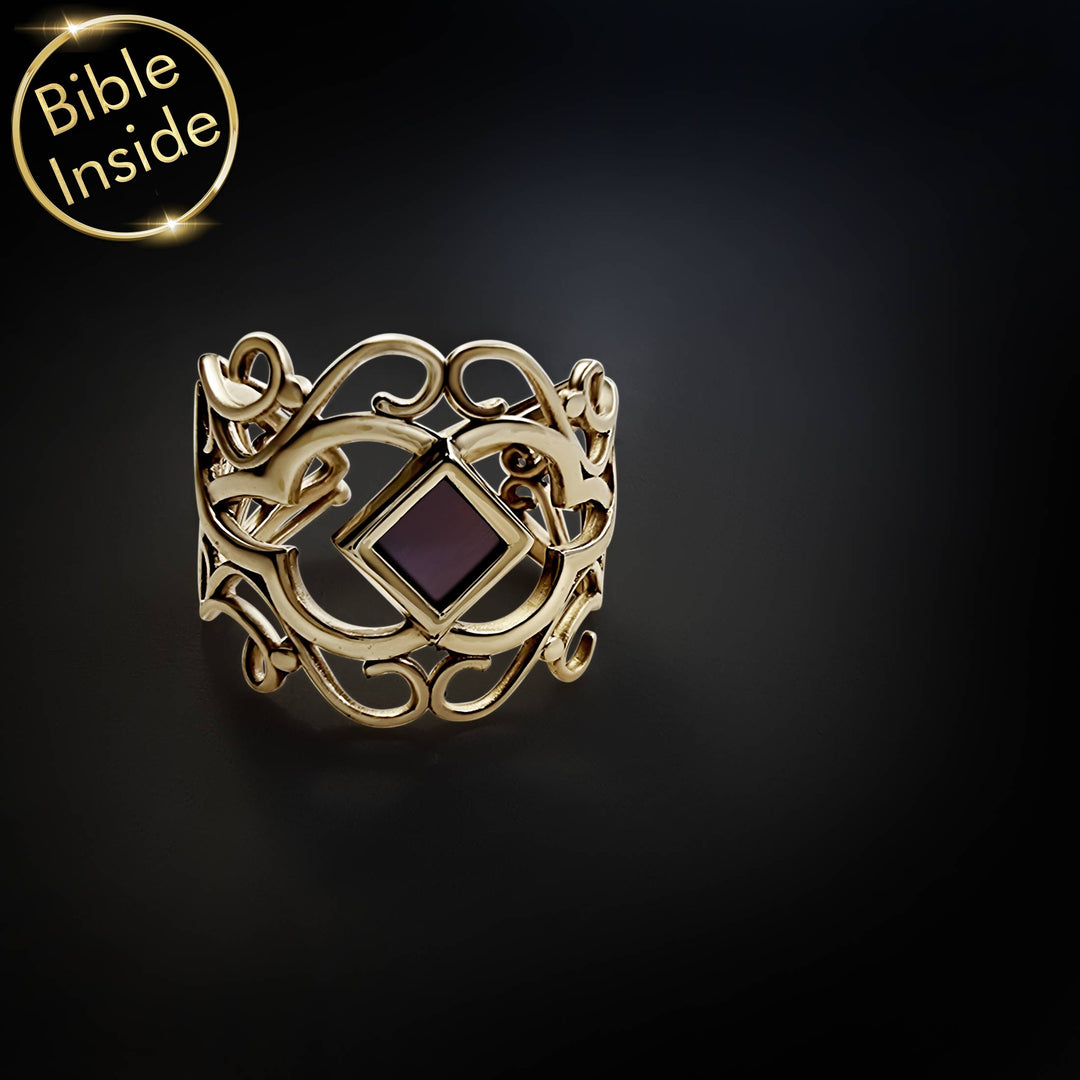 Ring Bible Verse - With The Complete New Testament - My Nano Jewelry