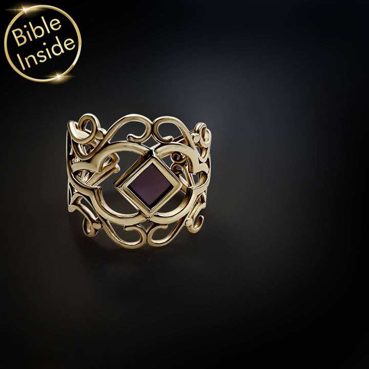 Ring Bible Verse - With The Complete New Testament - My Nano Jewelry