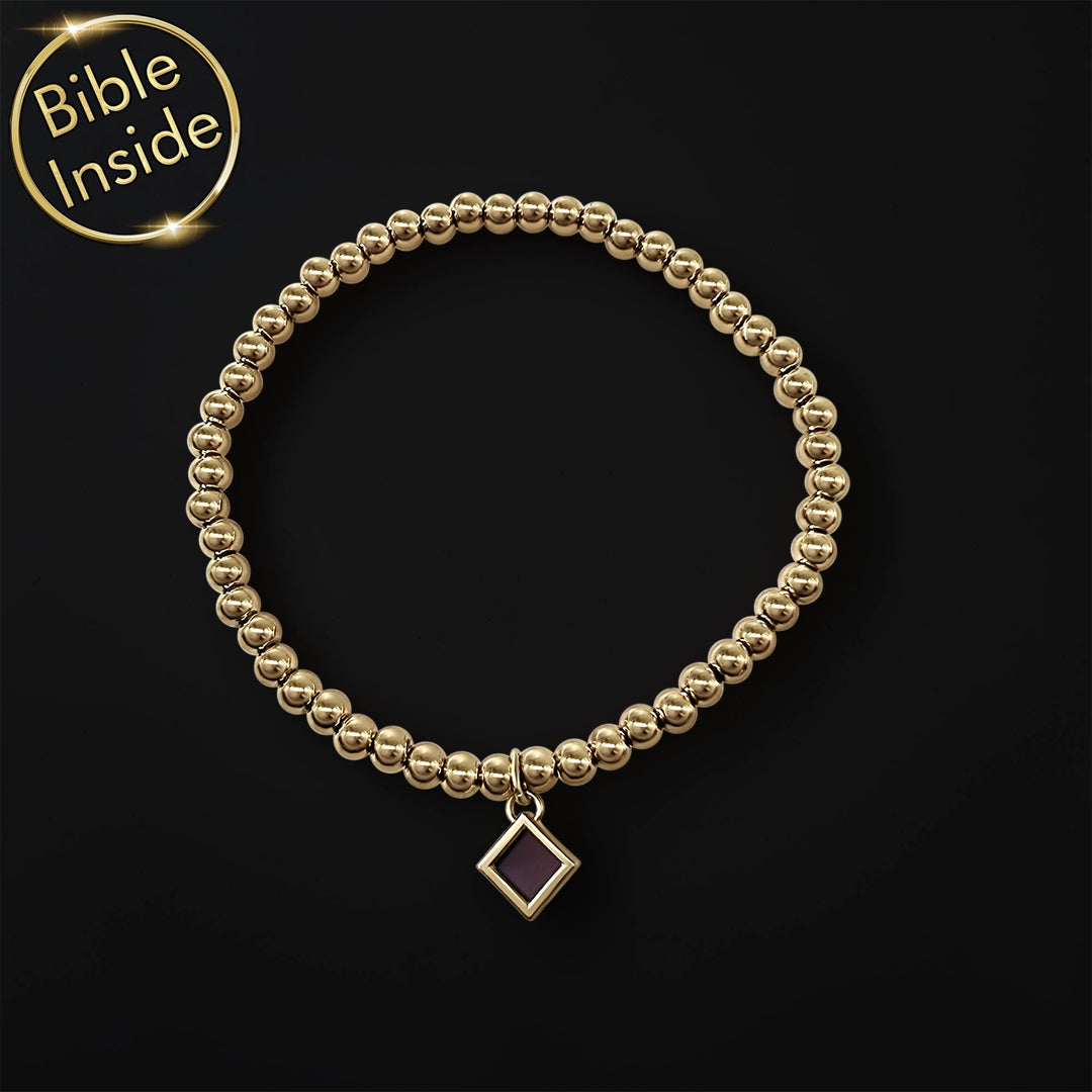 Biblical jewelry beaded design with scripture inside for Christian girls