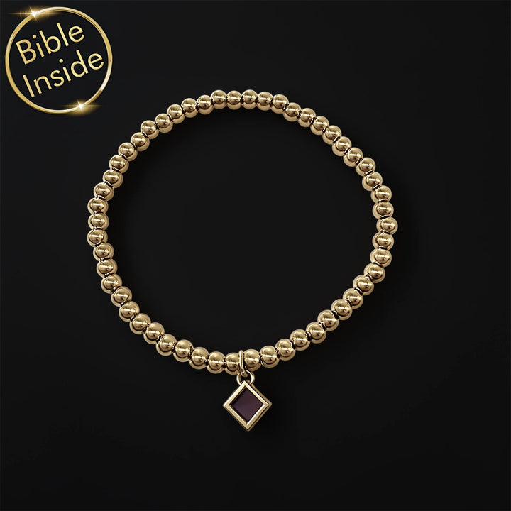 Biblical jewelry beaded design with scripture inside for Christian girls