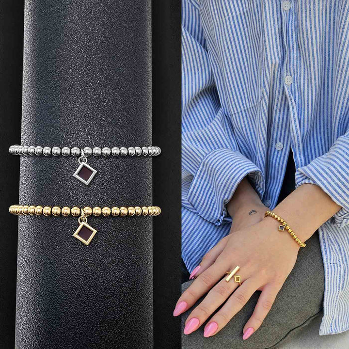 Biblical jewelry beaded bracelet with nano Bible chip for Christian women