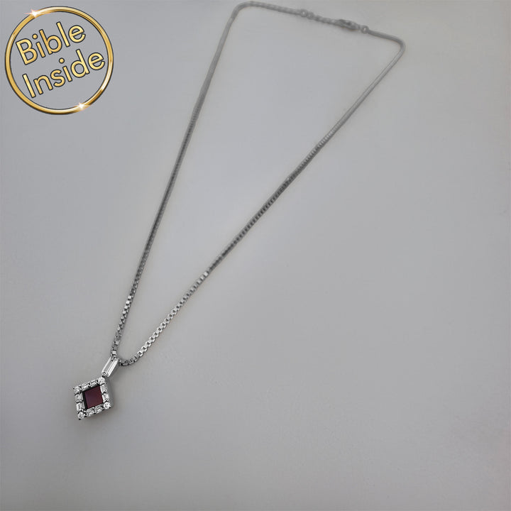 Bible jewelry featuring geometric rhombus design princess pendant