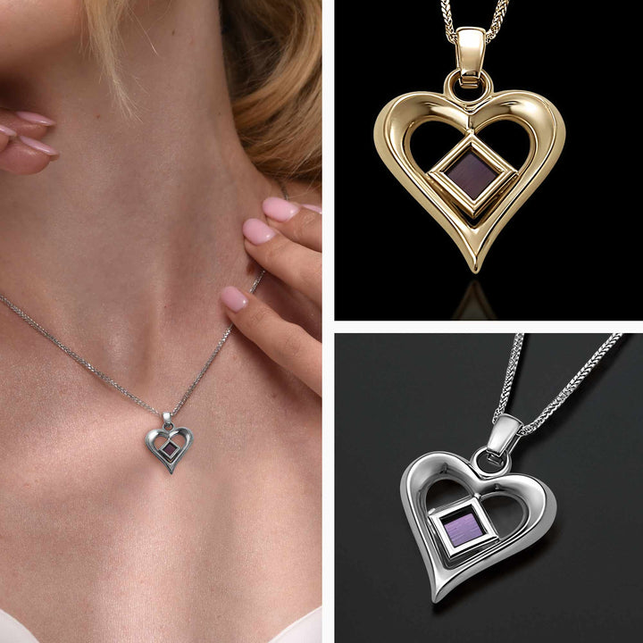 Jewelry with Bible verses heart pendant  – Christian necklace for women daily wear