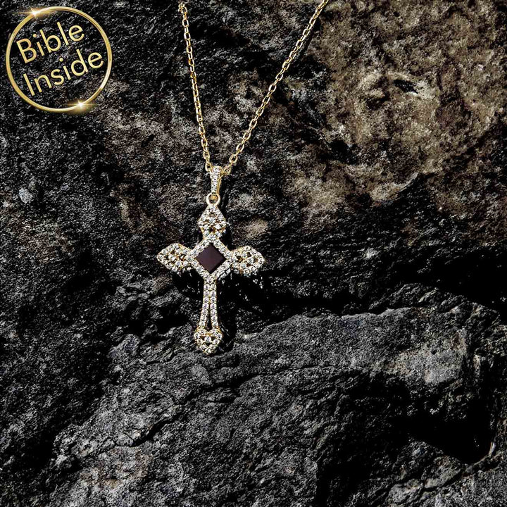 Cross Pendant Necklace For Women With The Whole Bible By My Nano Jewelry