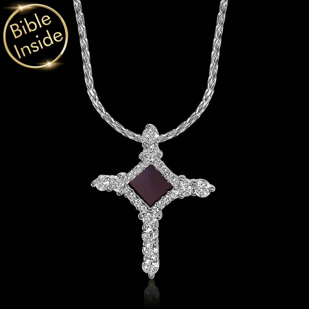 Christian Jewelry Necklaces: Cross With Nano Bible - My Nano Jewelry