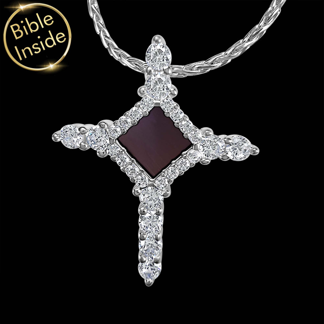 Christian Necklaces: Cross With Nano Bible - My Nano Jewelry