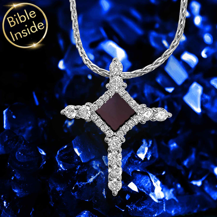 Christian Pendant: Cross With Nano Bible - My Nano Jewelry