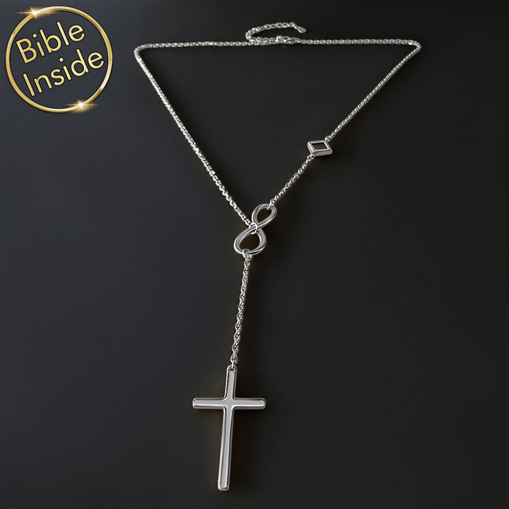 Christian Christmas Gift Idea: Infinity Cross Y Necklace - My Nano Jewelry