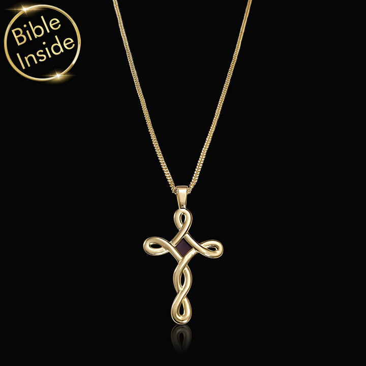 Infinity Cross Pendant With The Nano Bible - My Nano Jewelry