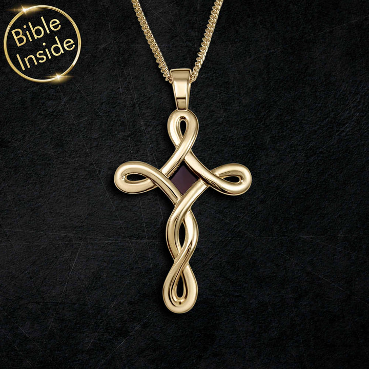 Cross With Infinity Necklace With The Nano Bible - My Nano Jewelry