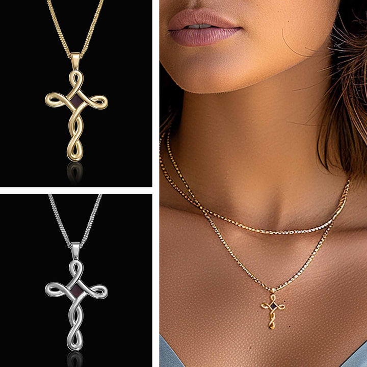 Infinity Cross Pendant Necklace With The Nano Bible - My Nano Jewelry