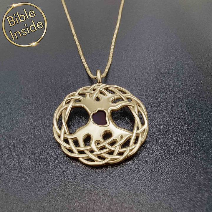 Golden Tree Jewelry With Nano Bible - My Nano Jewelry
