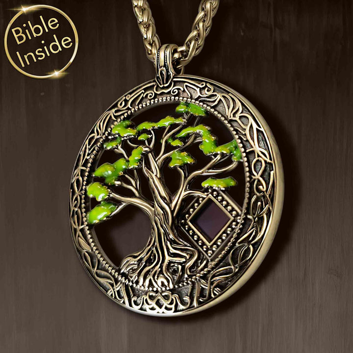 Golden Tree Jewelry With Nano Bible - My Nano Jewelry