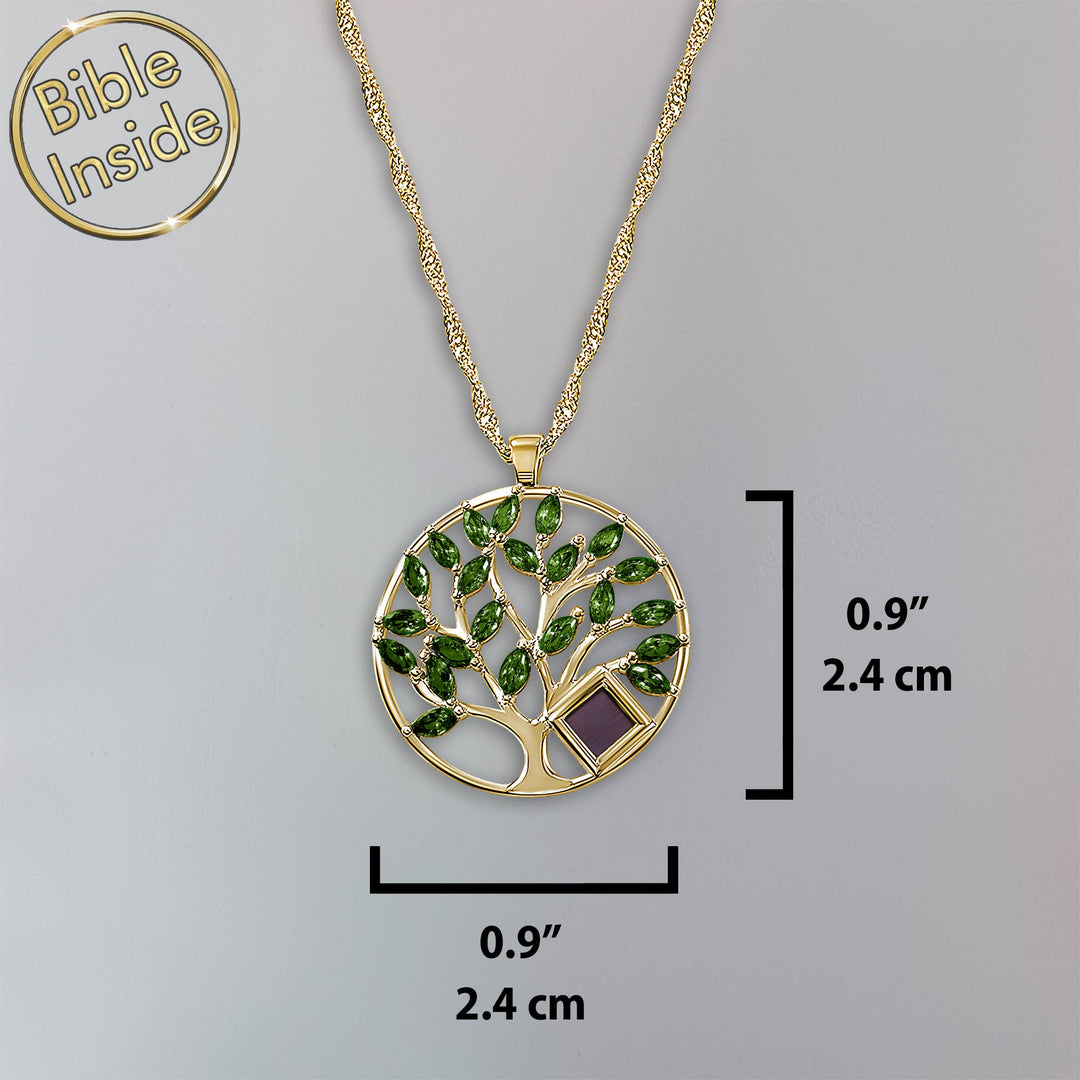 Tree Of Life Pendant Necklace With The Nano Bible - My Nano Jewelry