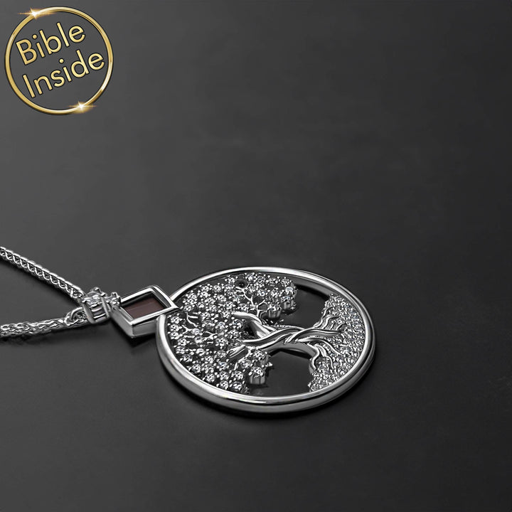 Silver Christian Necklaces With Nano Bible - My Nano Jewelry