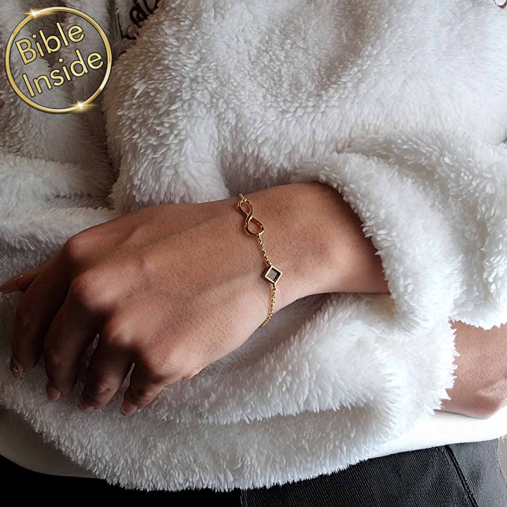 Biblical Gifts - Infinity Bracelet With Nano Bible - My Nano Jewelry