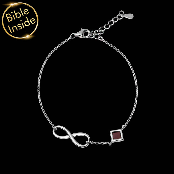 Bible Gifts - Infinity Bracelet With Nano Bible - My Nano Jewelry