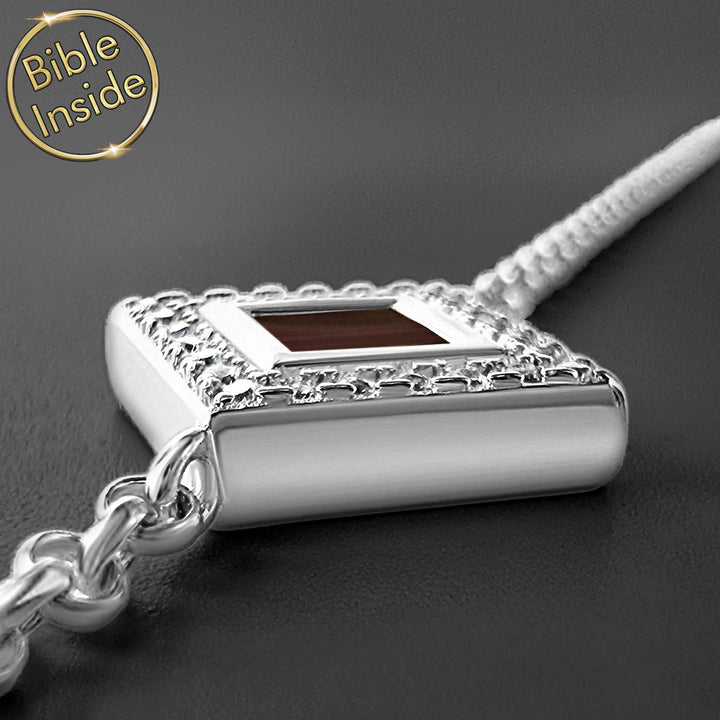 Mini Bible White Gold Bracelet - Nano Jewelry