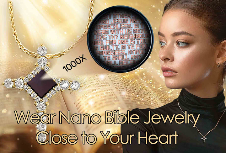 Religious Cross Necklace With The New Testament - My Nano Jewelry