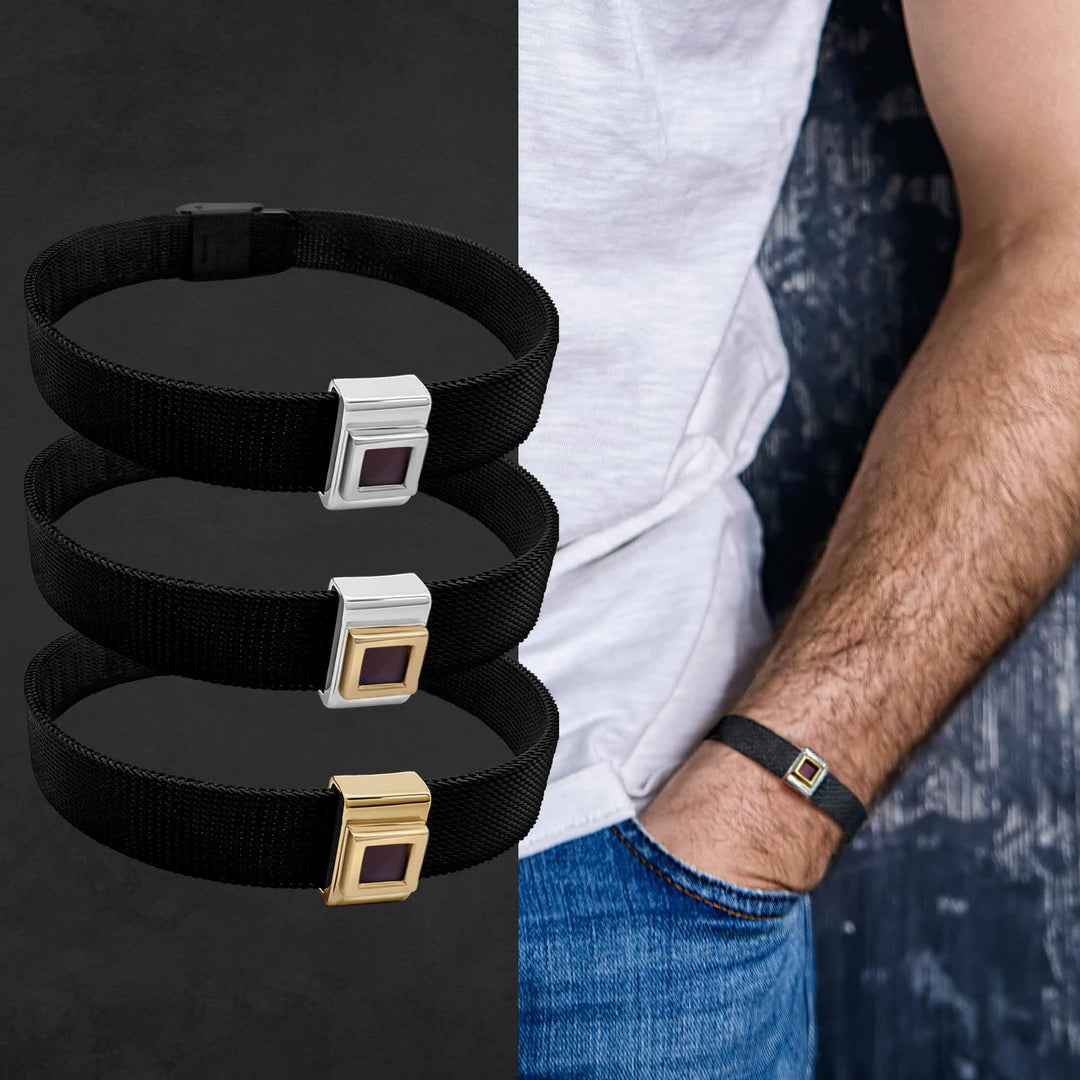 Christian Christmas Gift: Mens Bracelet With Nano Bible - My Nano Jewelry