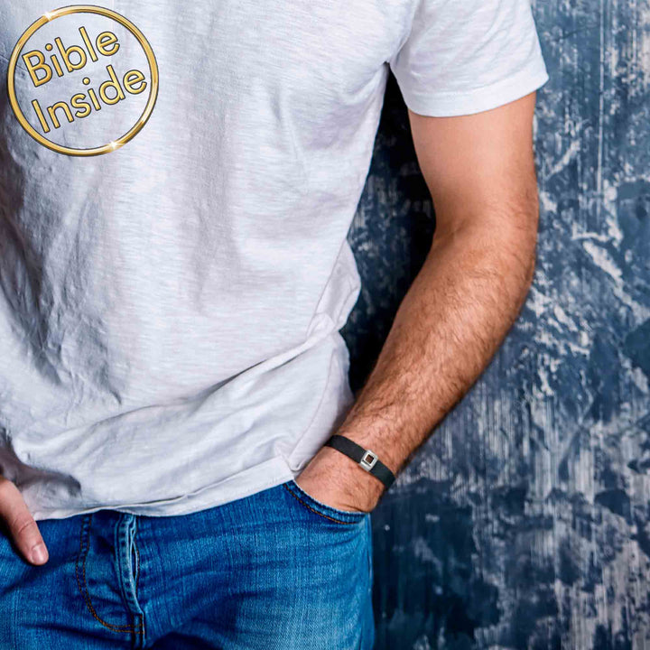 Stainless Steel Christian Jewelry For Men With The Nano Bible - My Nano Jewelry
