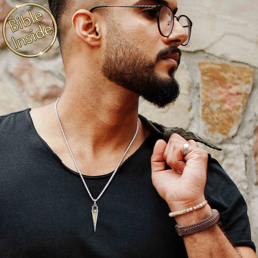 Men's Religious Necklace With The Nano Bible - Nano Jewelry