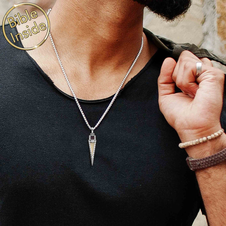 Religious Necklace For Men With The Nano Bible - Nano Jewelry