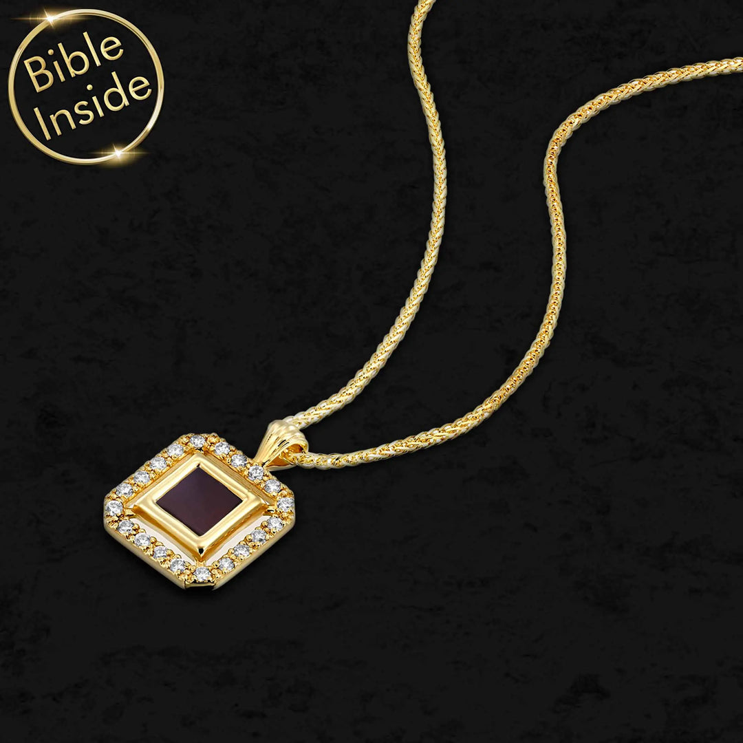 Christian Gold Pendants With Nano Bible - My Nano Jewelry