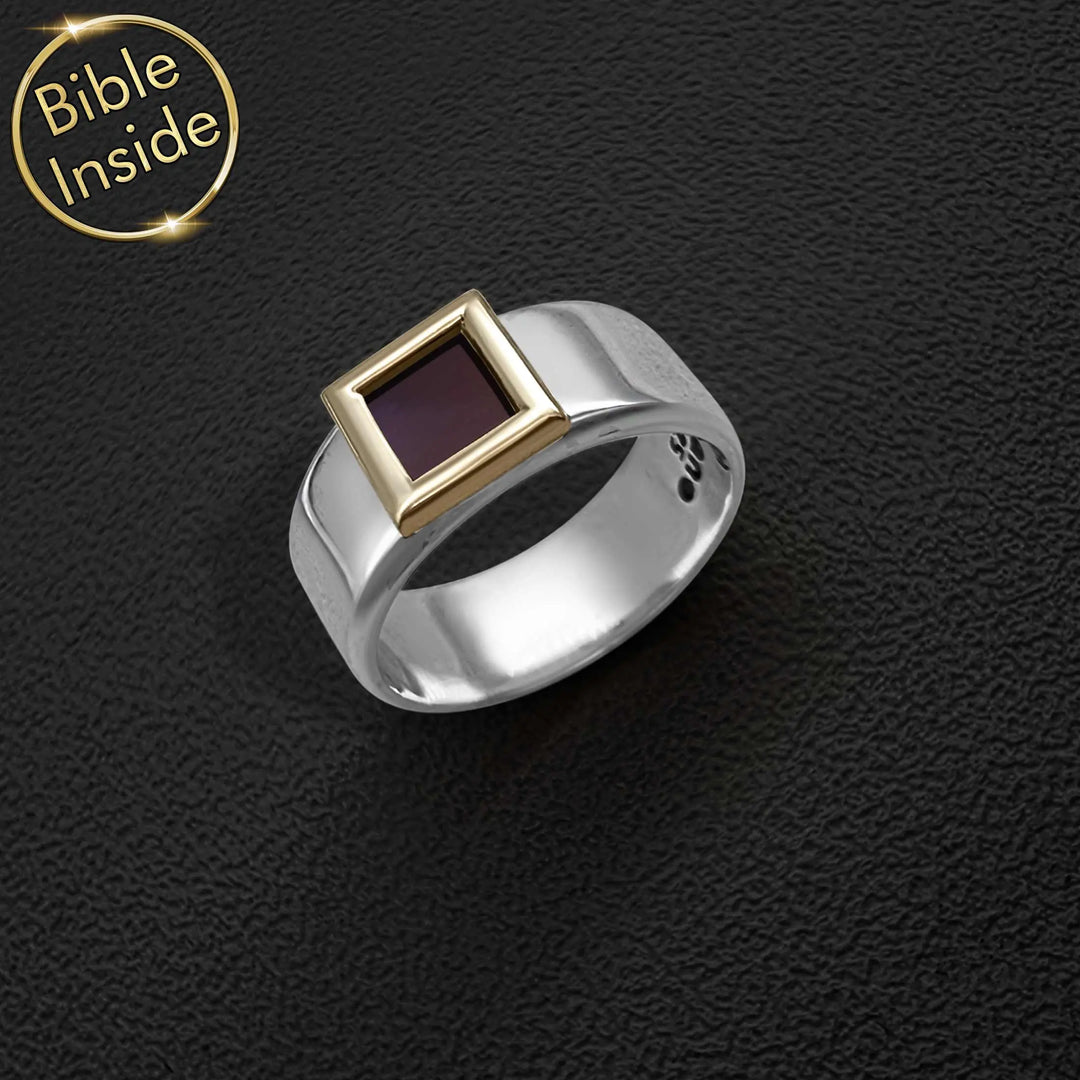 Christian Rings For Men With Nano Bible - My Nano Jewelry