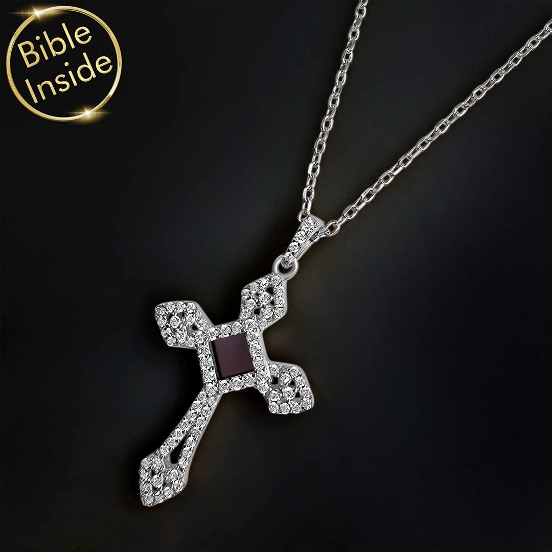 Cross Pendant Necklace For Women With The Entire Bible - My Nano Jewelry