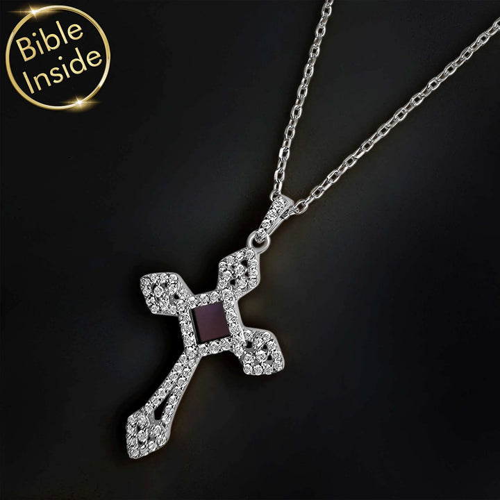 Cross Pendant Necklace For Women With The Entire Bible - My Nano Jewelry