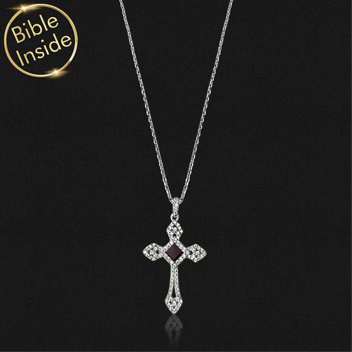 Cross Pendant Necklace Women's With The Entire Bible - My Nano Jewelry