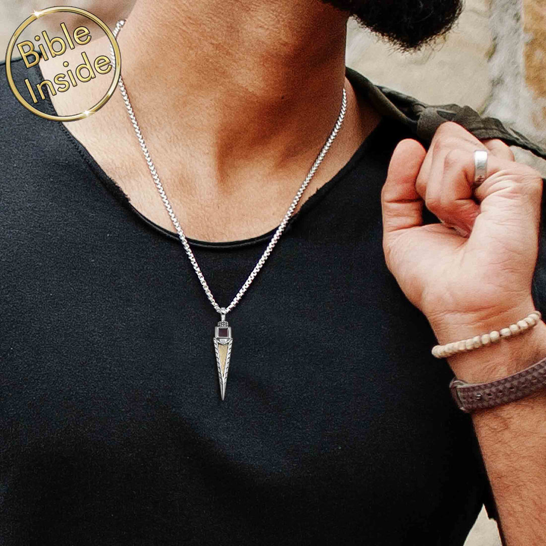 Mens Religious Necklaces With The Entire Bible - My Nano Jewelry