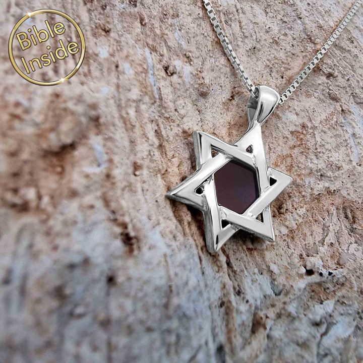 Women's Small Star Of David Necklace - The Entire Bible In One Jewelry - My Nano Jewelry