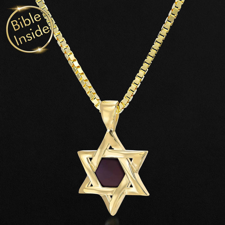 Golden Small Star Of David Necklace - The Entire Bible In One Jewelry - My Nano Jewelry