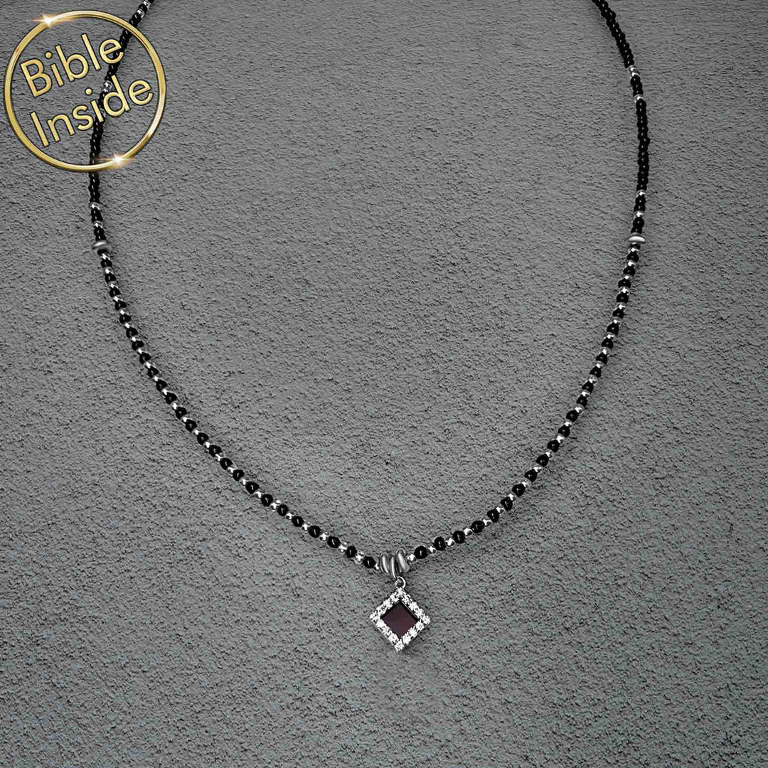 Christian womens gifts necklace with timeless onyx and nano technology
