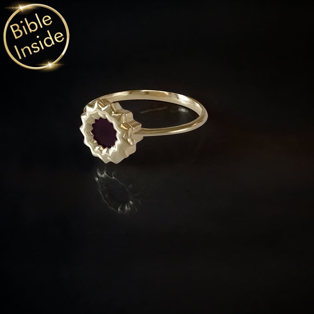 Real Gold Ring Bible Verses With The Complete New Testament - My Nano Jewelry