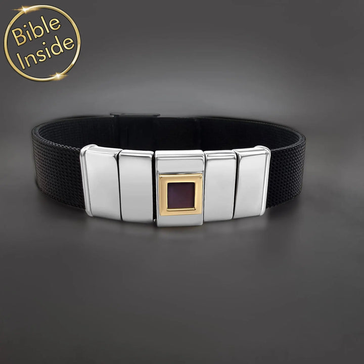 Knox-5 Bible bracelet with nano verses - men's Christian jewelry essential