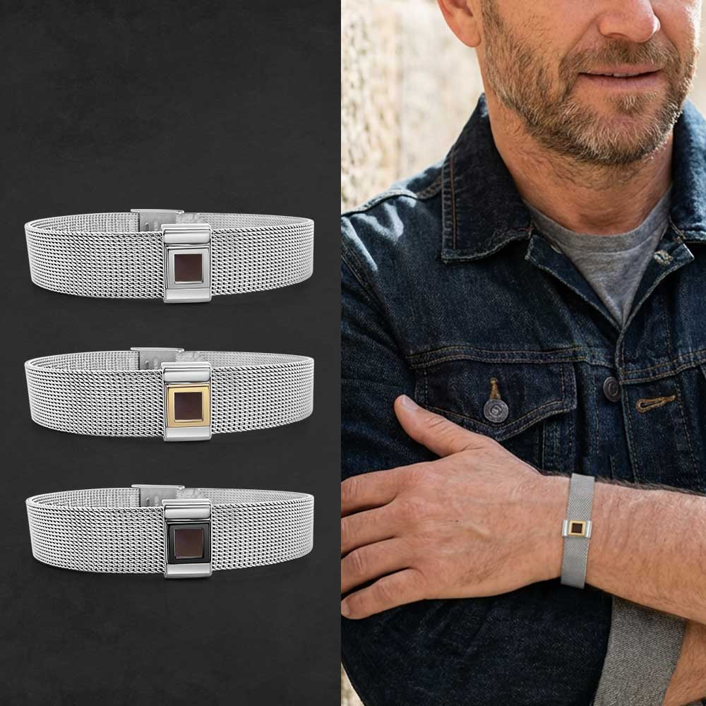 Bible gift for men – Knox bracelet with nano Bible chip in stainless steel
