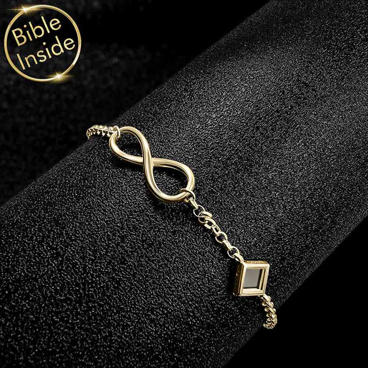 Tiny holy Bible bracelet for modern Christian women
