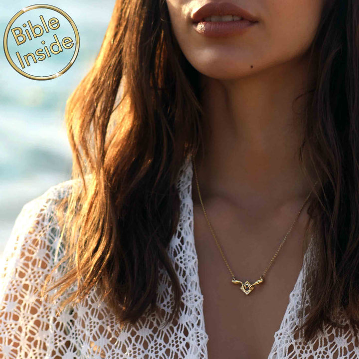 Genesis pendant Bible necklace for women, unique biblical gift