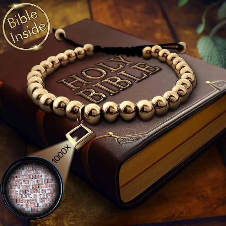 Firenze bracelet featuring micro Bible chip - biblical gifts for women