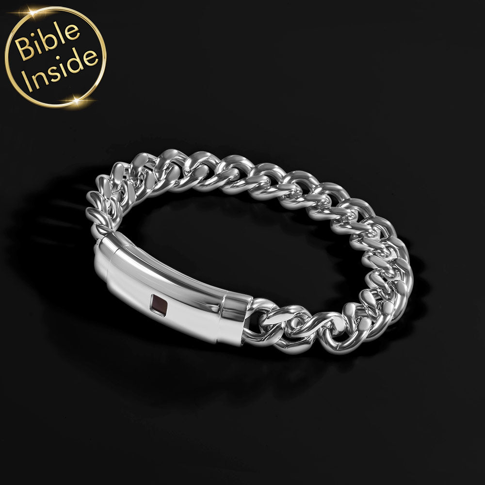 Stainless steel Bible gift bracelet for Christian men