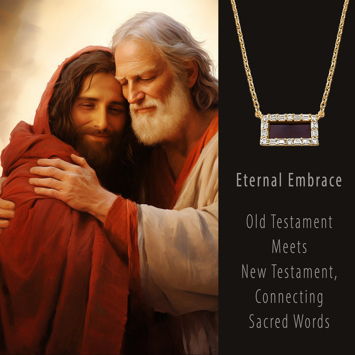 Nano Bible jewelry pendant showing rectangular design for daily wear