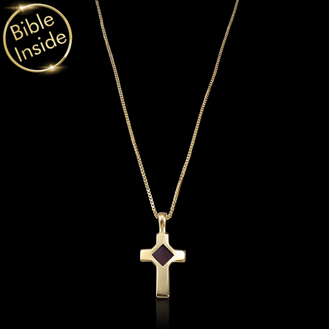 Unisex biblical gift cross pendant in sterling silver for faith expression
